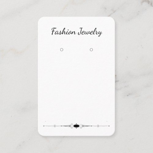 White Custom Fashion Jewelry Earring Display Cards