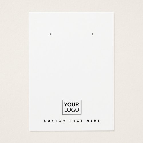 White custom logo any color earring display card