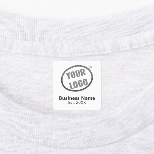 White Custom Logo Business Branding Fabric Apparel Labels