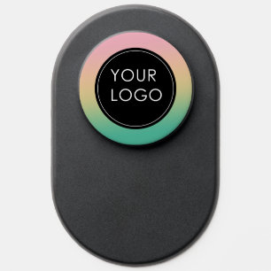 White Custom Logo Business Company Ombre PopSocket