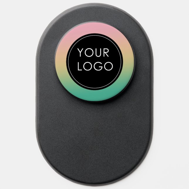 White Custom Logo Business Company Ombre PopSocket (Popsocket)