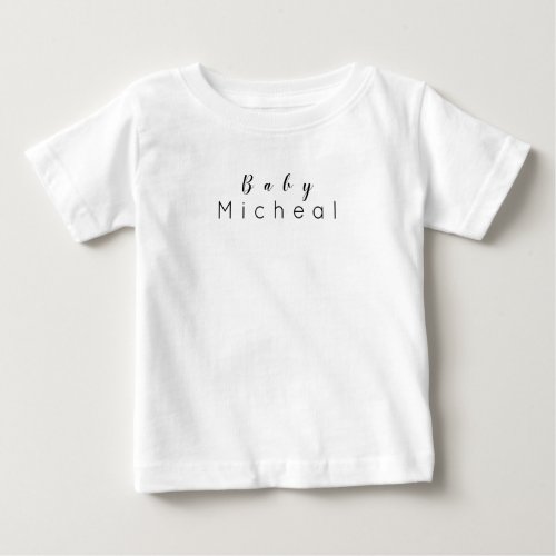 White Custom Name For Kids Toddlers and New Born Baby T_Shirt