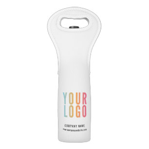 White Custom Promotional Logo Wine Bottle Tote Bag
