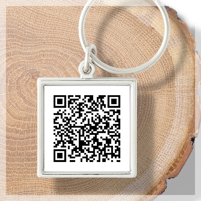 White | Custom QR Code Scannable Keychain (Creator Uploaded)