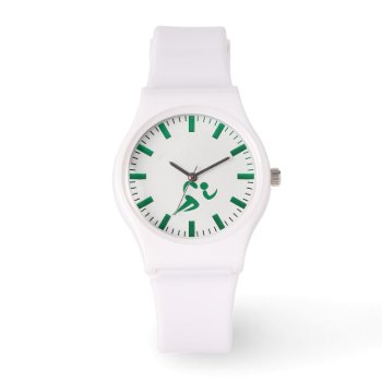 White Custom Sports Watch by SharonCullars at Zazzle