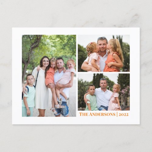 White CUSTOM Thanksgiving Photo and Message Postcard