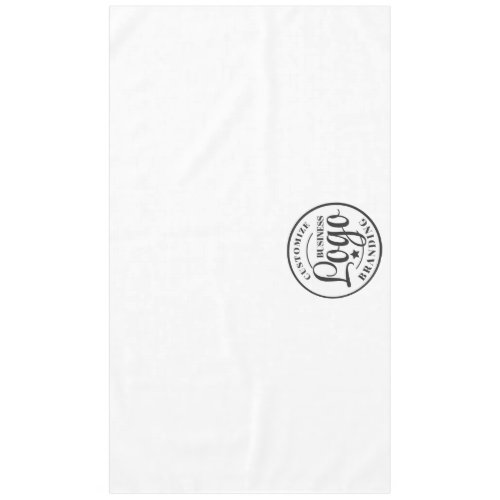 White Custom Trade Show Business Logo Tablecloth