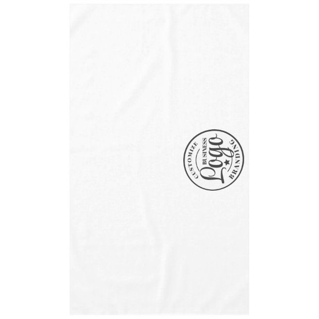 White Custom Trade Show Business Logo Tablecloth (Front)
