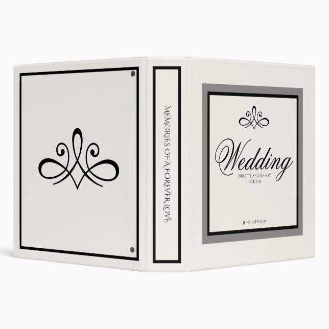 White customizable photo album 3 ring binder (Background)