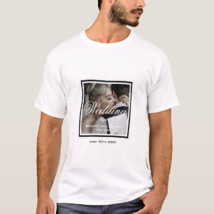 White customizable wedding mens photo T-Shirt