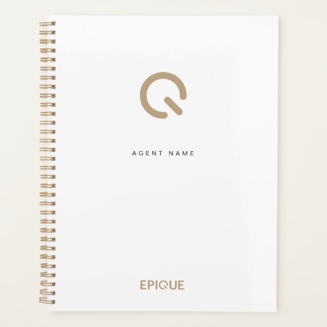 White Customized Epique Day Planner (Front)