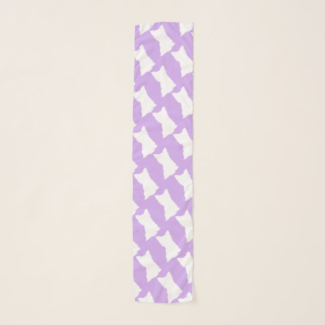 White Cute Dog Chinese Year Zodiac Birthday LSc Scarf (Front)