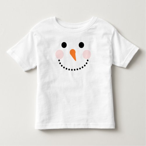 White Cute Snowman Christmas Toddler T_shirt