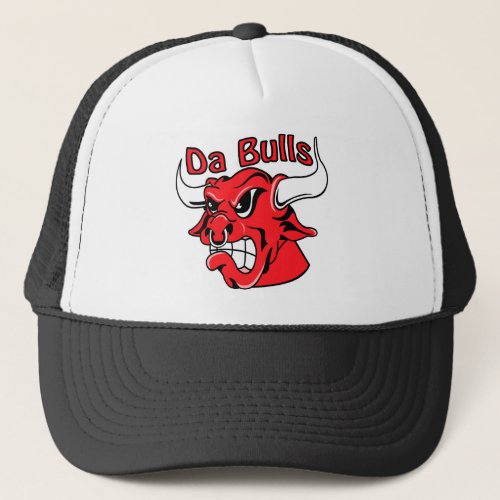 White  Da Bulls Trucker Hat
