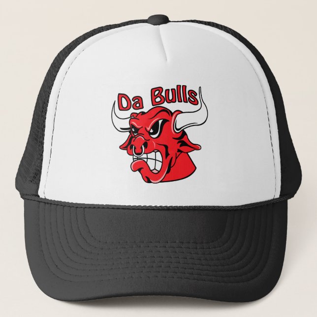 White  Da Bulls Trucker Hat (Front)