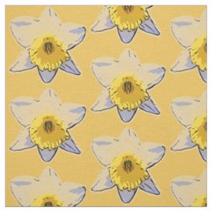 White Daffodil Fabric (Yellow)