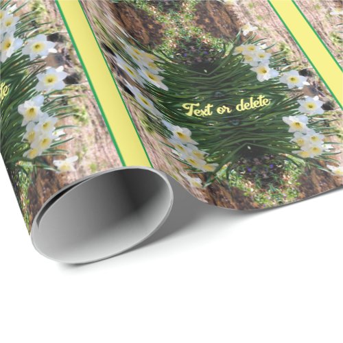  White Daffodil Flowers By Brook Personalized Wrapping Paper