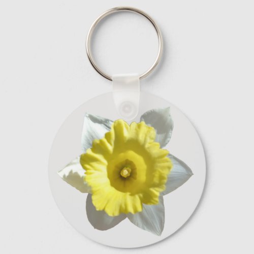 White Daffodil Keychain