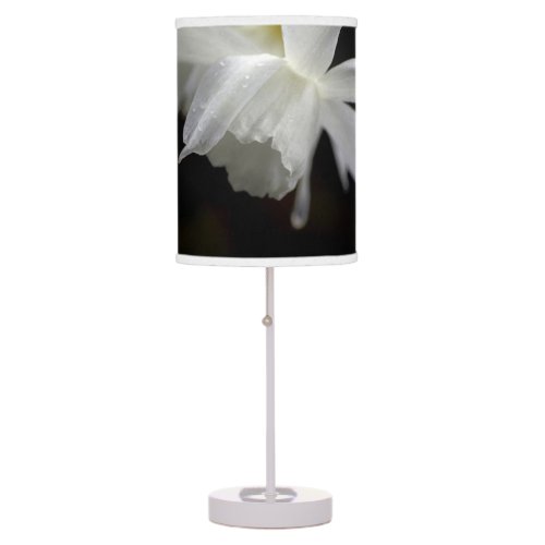 White Daffodils Floral Design Table Lamp