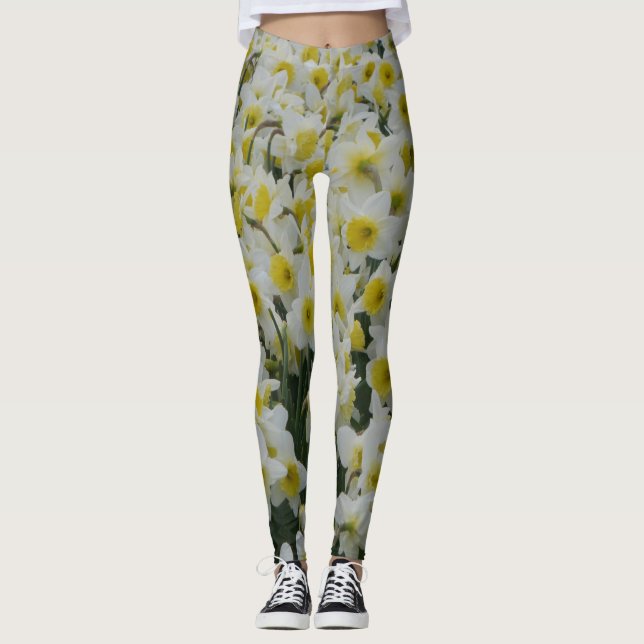 White Daffodils Legging (Front)