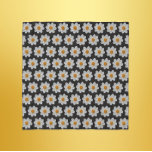 White Dahlia Floral Pattern Scarf<br><div class="desc">Accent your wardrobe with this square,  chiffon scarf that features the photo image of a simple,  white Dahlia flower with yellow center against a black background and printed in a repeating,  square pattern. A lovely,  floral design! Select your scarf size.</div>