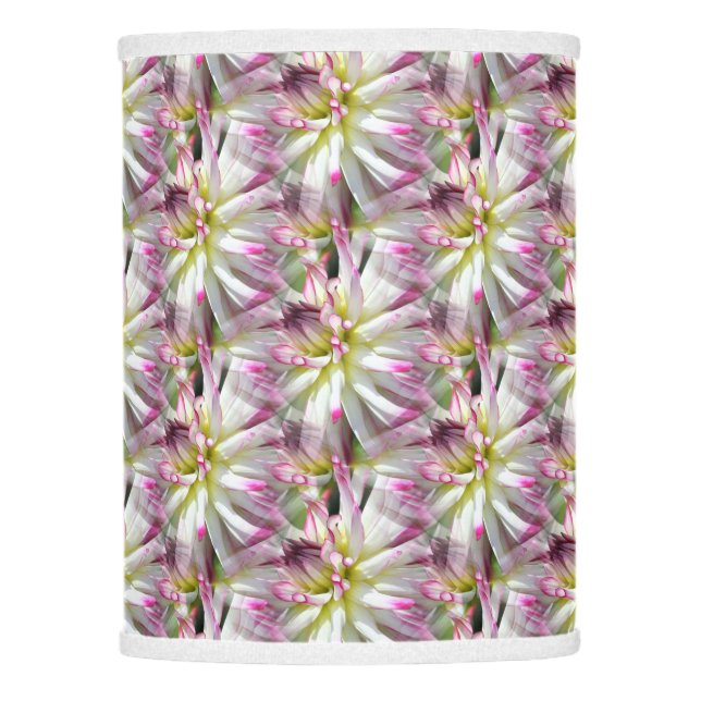 White Dahlia Flower Pattern Nature      Lamp Shade (Front)