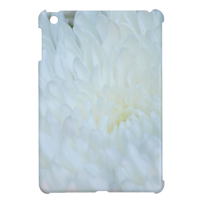 White Dahlia Petals Case For The iPad Mini