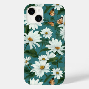 White Daisies and Butterflies Case-Mate iPhone 14 Case
