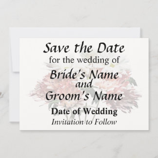 White Daisies and Pink Mums Save The Date