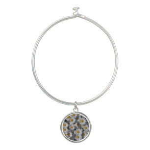 White Daisies  Bangle Bracelet