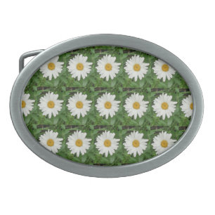 White Daisies Belt Buckle