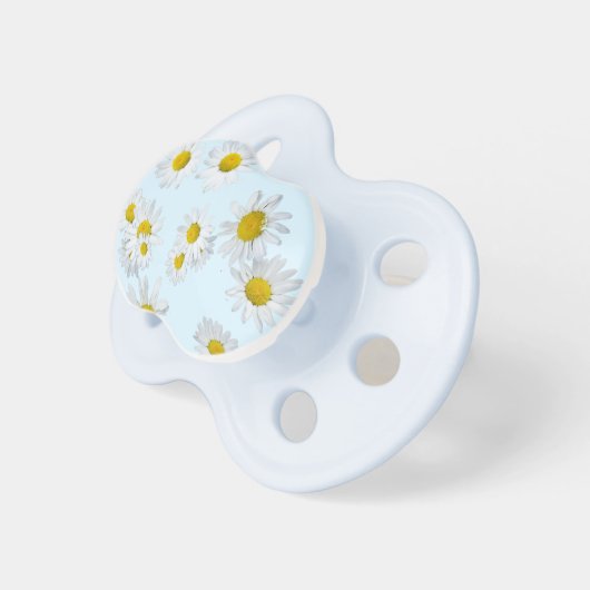 White Daisies Blue Pacifier (Front Right)