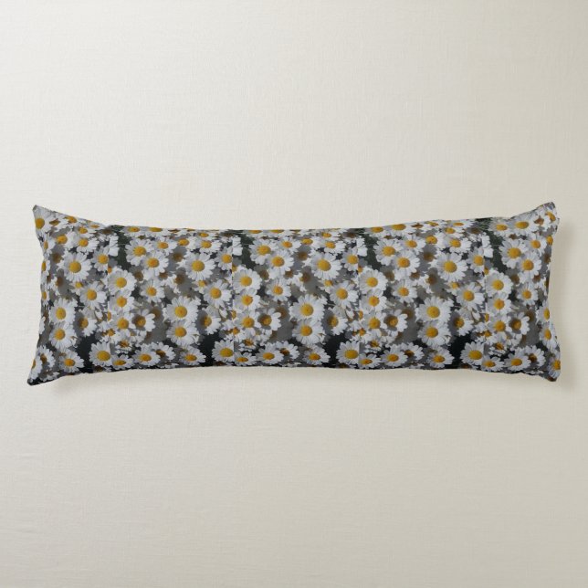 White Daisies Body Pillow (Front)