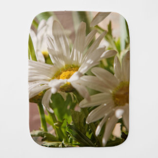 White Daisies Burp Cloth