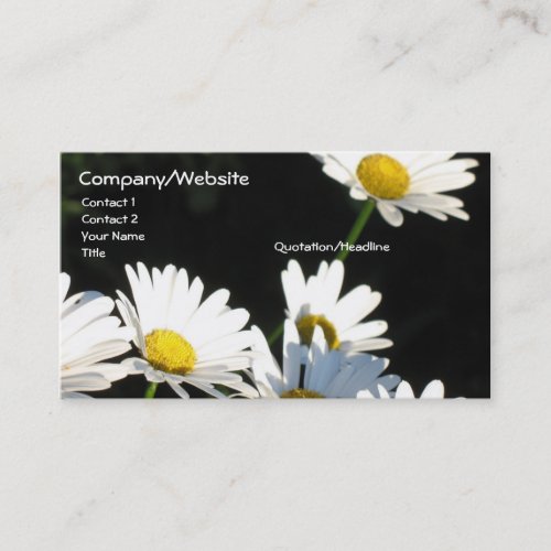 White Daisies Business Cards