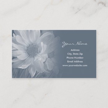 White Daisies Business Card by AJsGraphics at Zazzle