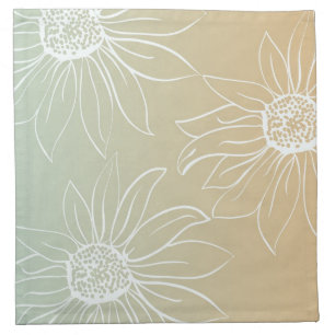 White Daisies Cloth Napkin