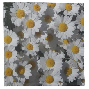 White Daisies Cloth Napkin