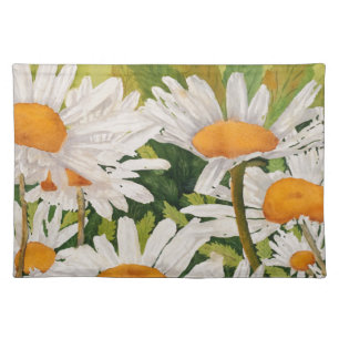 White Daisies Cloth Placemat