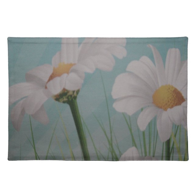 WHITE DAISIES CLOTH PLACEMAT (Front)