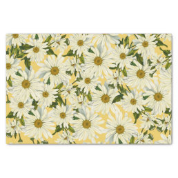 White Daisies Daisy Flower Yellow Bright Party Tissue Paper