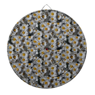 White Daisies Dart Board