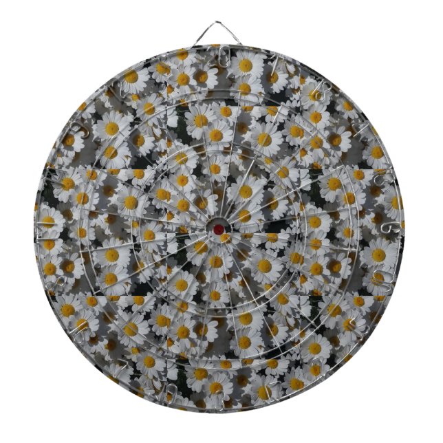White Daisies Dart Board (Front)