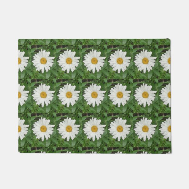 White Daisies  Doormat (Front)