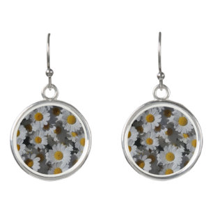 White Daisies  Earrings