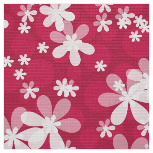 White daisies fabric