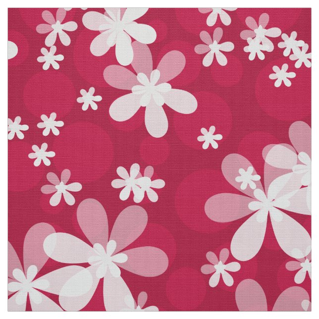White daisies fabric (Swatch)