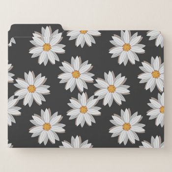White Daisies File Folders by JLBIMAGES at Zazzle