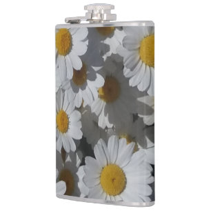 White Daisies Flask