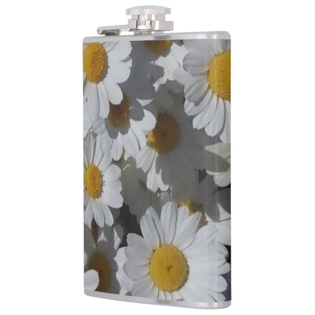 White Daisies Flask (Left)